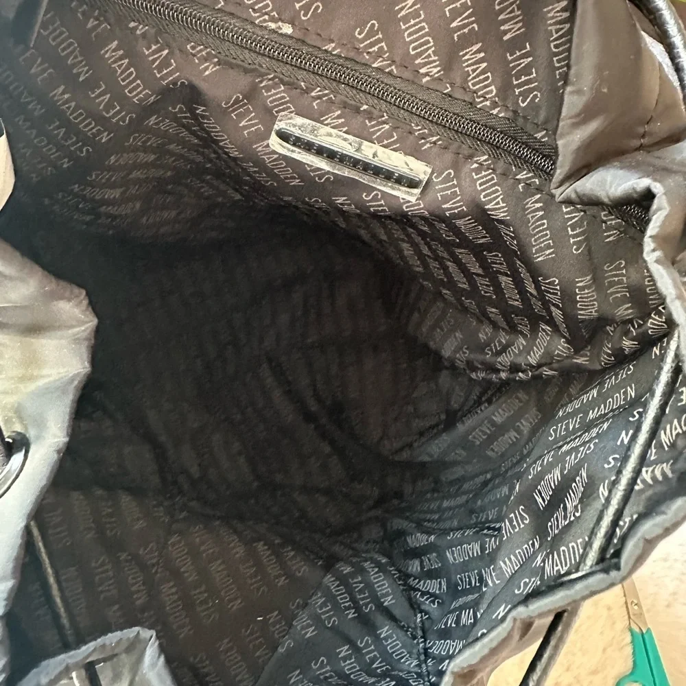 Steve Madden Black Backpack with Buckle Detail